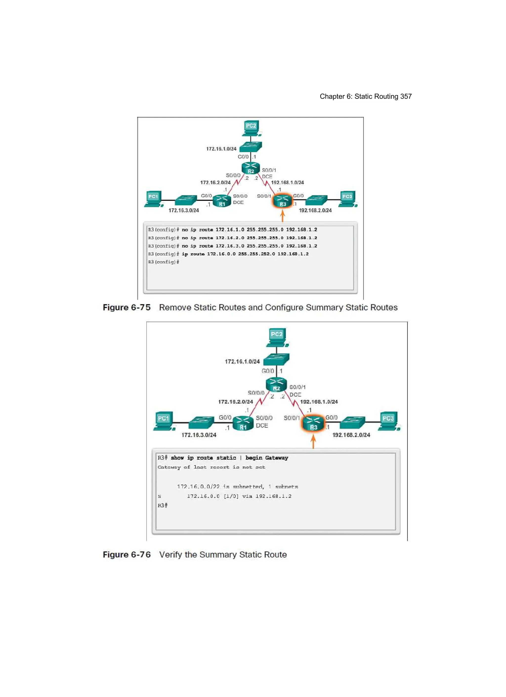 Chapter 6: Static Routing 357
Figure 6-76 Verify the Summary Static Route
 