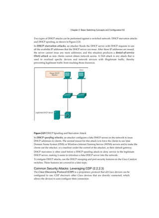 12 Routing and Switching Essentials Companion Guide
Configure Legacy Inter-VLAN Routing (5.1.2) 239
Configure Legacy Inter-VLAN Routing: Preparation
(5.1.2.1) 239
Configure Legacy Inter-VLAN Routing: Switch Configuration
(5.1.2.2) 240
Configure Legacy Inter-VLAN Routing: Router Interface
Configuration (5.1.2.3) 241
Configure Router-on-a-Stick Inter-VLAN Routing (5.1.3) 244
Configure Router-on-a-Stick: Preparation (5.1.3.1) 244
Configure Router-on-a-Stick: Switch Configuration
(5.1.3.2) 245
Configure Router-on-a-Stick: Router Subinterface Configuration
(5.1.3.3) 246
Configure Router-on-a-Stick: Verifying Subinterfaces
(5.1.3.4) 248
Configure Router-on-a-Stick: Verifying Routing (5.1.3.5) 250 Ping Test 251
Tracert Test 251
Troubleshoot Inter-VLAN Routing (5.2) 252
Inter-VLAN Configuration Issues (5.2.1) 252
Switch Port Issues (5.2.1.1) 252
Verify Switch Configuration (5.2.1.2) 254
Interface Issues (5.2.1.3) 255
Verify Router Configuration (5.2.1.4) 256
IP Addressing Issues (5.2.2) 258
Errors with IP Addresses and Subnet Masks (5.2.2.1) 258
Verifying IP Address and Subnet Mask Configuration Issues (5.2.2.2) 260
Layer 3 Switching (5.3) 261
Introduction to Layer 3 Switching (5.3.1.1) 261
Inter-VLAN Routing with Switch Virtual Interfaces (5.3.1.2,
5.3.1.3) 263
Inter-VLAN Routing with Routed Ports (5.3.1.4) 265
Routed Ports and Access Ports on a Switch 265
Configuring Static Routes on a Catalyst 2960 (5.3.1.5) 266
Troubleshoot Layer 3 Switching (5.3.2) 274
Layer 3 Switch Configuration Issues (5.3.2.1) 274
Example: Troubleshooting Layer 3 Switching (5.3.2.2) 275
Summary (5.4) 278 Practice 279 Class
Activities 279 Labs 279
Packet Tracer Activities 279
Check Your Understanding Questions 280
Chapter 6 Static Routing 283 Objectives 283
Key Terms 283 Introduction
 
