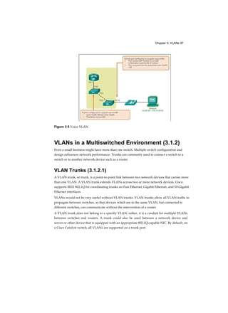 18 Routing and Switching Essentials Companion Guide
Components of OSPF (8.1.1.3) 479
Data Structures 479
Routing Protocol Messages 480
Algorithm 481
Link-State Operation (8.1.1.4) 481
Single-Area and Multiarea OSPF (8.1.1.5) 484
OSPF Messages (8.1.2) 487
Encapsulating OSPF Messages (8.1.2.1) 487
Types of OSPF Packets (8.1.2.2) 489
Hello Packet (8.1.2.3) 489
Hello Packet Intervals (8.1.2.4) 491
Link-State Updates (8.1.2.5) 492
OSPF Operation (8.1.3) 493
OSPF Operational States (8.1.3.1) 493
Establish Neighbor Adjacencies (8.1.3.2) 494
OSPF DR and BDR (8.1.3.3) 496
Synchronizing OSPF Databases (8.1.3.4) 497
Configuring Single-Area OSPFv2 (8.2.1) 500
OSPF Network Topology (8.2.1.1) 500
Router OSPF Configuration Mode (8.2.1.2) 501
Router IDs (8.2.1.3) 502
Configuring an OSPF Router ID (8.2.1.4) 503
Modifying a Router ID (8.2.1.5) 505
Using a Loopback Interface as the Router ID (8.2.1.6) 507
Configure Single-Area OSPFv2 (8.2.2) 507
Enabling OSPF on Interfaces (8.2.2.1) 507
Wildcard Mask (8.2.2.2) 508
The network Command (8.2.2.3) 509
Passive Interface (8.2.2.4) 510
Configuring Passive Interfaces (8.2.2.5) 511
OSPF Cost (8.2.3) 512
OSPF Metric = Cost (8.2.3.1) 513
OSPF Accumulates Costs (8.2.3.2) 514
Adjusting the Reference Bandwidth (8.2.3.3) 515
Adjusting the Reference Bandwidth 515
Default Interface Bandwidths (8.2.3.4) 519
 