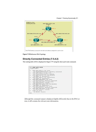 36 Routing and Switching Essentials Companion Guide
How To
Basic Switch Configuration (2.1)
Switches are one of the most numerous devices installed onto the corporate network
infrastructure. Configuring them can be fun and challenging. Knowing how switches normally
boot and load an operating system is also important.
Switch Boot Sequence (2.1.1.1)
After a Cisco switch is powered on, it goes through the following boot sequence:
Step 1. First, the switch loads a power-on self-test (POST) program stored in
ROM. POST checks the CPU subsystem. It tests the CPU, DRAM, and the portion of
the flash device that makes up the flash file system.
Step 2. Next, the switch loads the boot loader software. The boot loader is a
small program stored in ROM and is run immediately after POST successfully
completes.
Step 3. The boot loader performs low-level CPU initialization. It initializes the
CPU registers that control where physical memory is mapped, the quantity of
memory, and memory speed.
Step 4. The boot loader initializes the flash file system on the system board.
Step 5. Finally, the boot loader locates and loads a default IOS operating system software image
into memory and hands control of the switch over to the IOS.
The boot loader finds the Cisco IOS image on the switch using the following process: The
switch attempts to automatically boot by using information in the BOOT environment variable.
If this variable is not set, the switch attempts to load and execute the first executable file it can
by performing a recursive, depth-first search throughout the flash file system. In a depth-first
search of a directory, each encountered subdirectory is completely searched before continuing
the search in the original directory. On Catalyst 2960 Series switches, the image file is normally
contained in a directory that has the same name as the image file (excluding the .bin file
extension).
The IOS operating system then initializes the interfaces using the Cisco IOS commands
found in the configuration file, startup configuration, which is stored in NVRAM.
In Figure 2-1, the BOOT environment variable is set using the boot system global configuration
mode command. Use the show bootvar command (show boot in older IOS versions) to see the
current IOS boot file version.
 