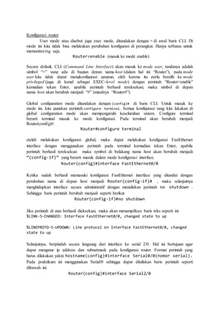 Routing Dynamic Protocol (RIP)