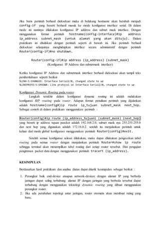 Routing Dynamic Protocol (RIP)