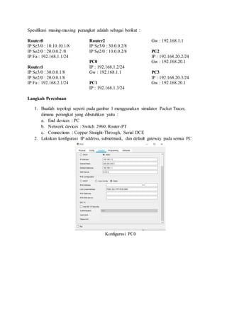 Routing Dynamic Protocol (RIP)