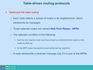 Routing in Mobile Ad hoc Networks | PDF