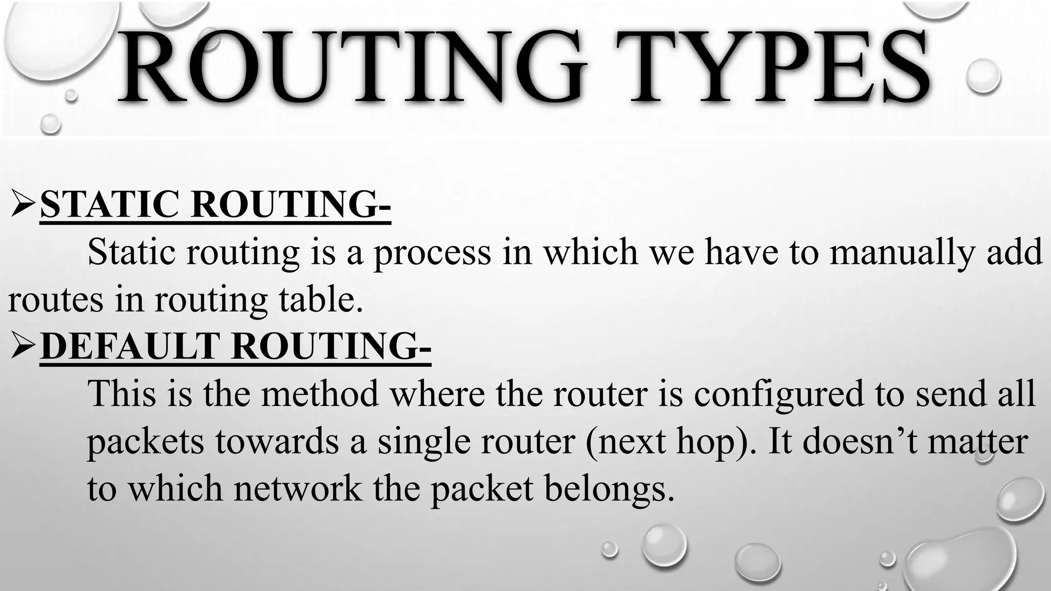 Routing ppt | PPTX