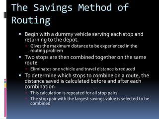 Logistics Routing | PPTX