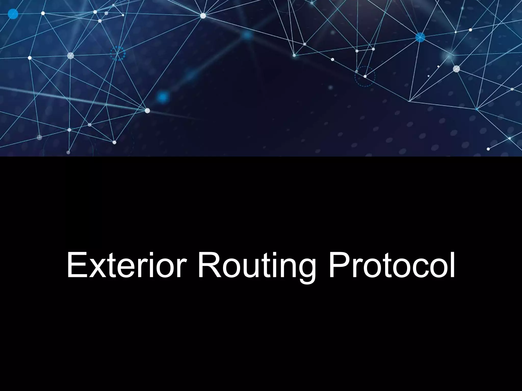Exterior Routing Protocol
 
