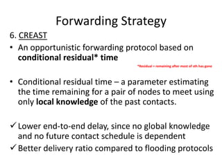 Routing protocol for delay tolerant network a survey and comparison | PPTX