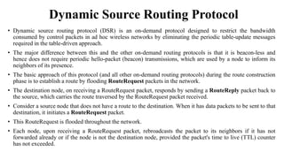Routing protocols for ad hoc wireless networks | PPTX