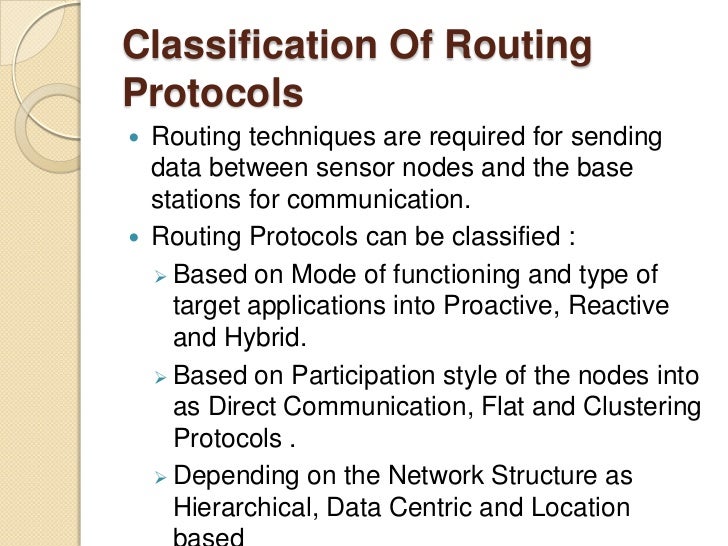 Routing protocols in wsn