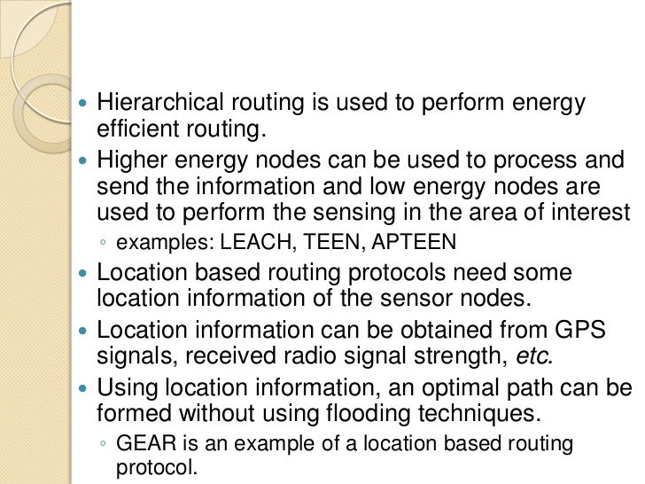 Routing protocols in wsn