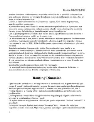 Routing: trattazione dei protocolli RIP, OSPF e BGP | PDF