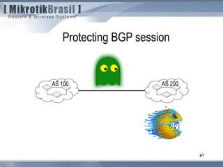 67
Protecting BGP session
AS 100 AS 200
 