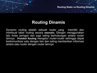 Routing Statis vs Routing Dinamis | PPT