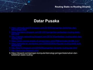 Routing Statis vs Routing Dinamis | PPT