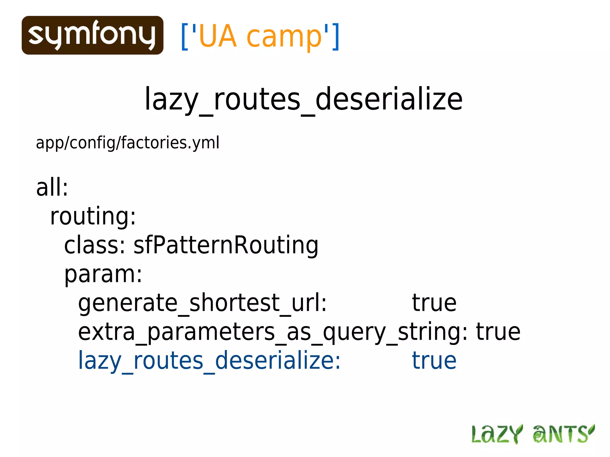 Routing System In Symfony 1.2