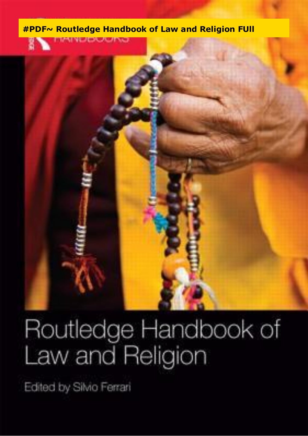 PDF Routledge Handbook of Law and Religion FUll