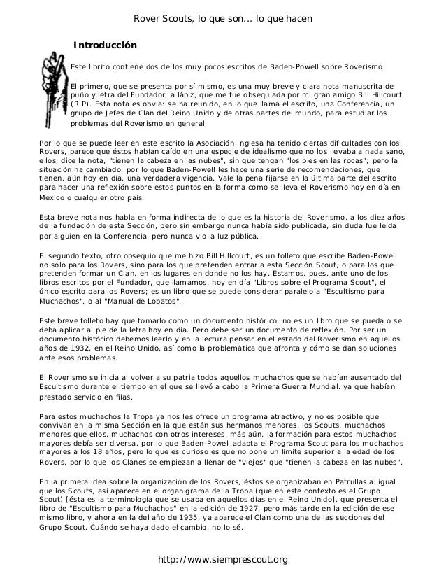 Libro Scout Los Rovers