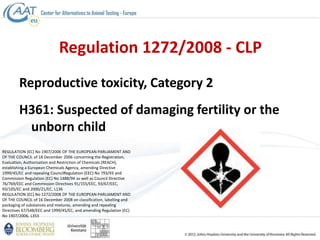 Endocrine disruptors as they are regulated in the EU | PPTX