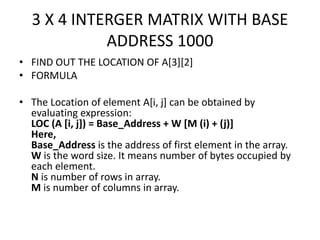 Row major and column major in 2 d | PPT