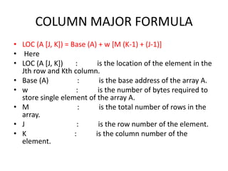 Row major and column major in 2 d | PPT