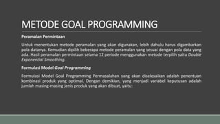 goal programing ppt | PPTX