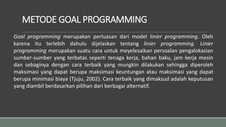 goal programing ppt | PPTX