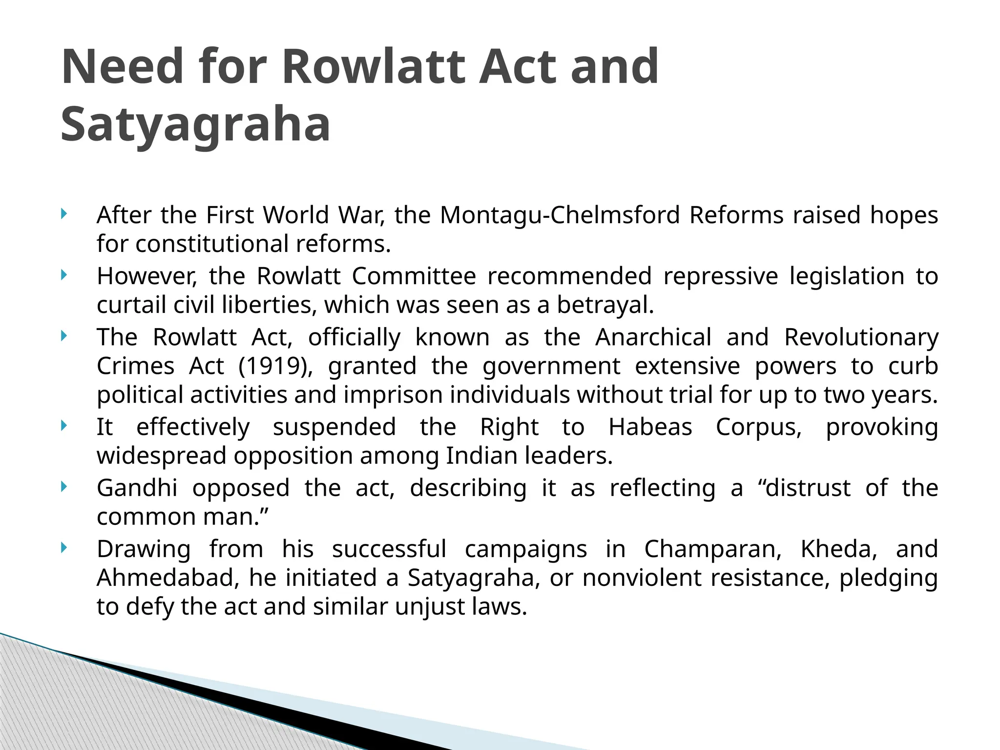 Rowlatt Act Power Point Presentation.... | PPTX