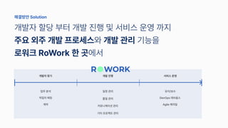 로워크 RoWork 서비스 소개서 | PPT