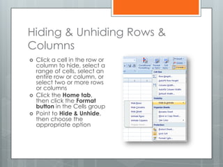 Rows and Columns | PPTX | Desktop Publishing | Computer Software and ...