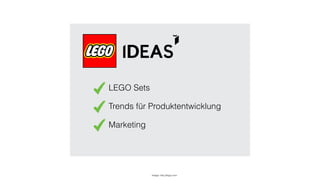 LEGO Sets
Trends für Produktentwicklung
Marketing
Image: http://lego.com
 