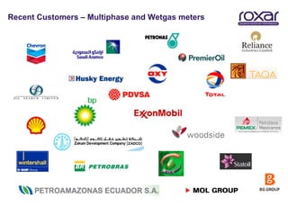 Recent Customers – Multiphase and Wetgas meters
 