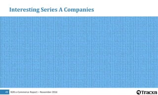 B2B e-Commerce Report – November 201650
Interesting Series B Companies
 