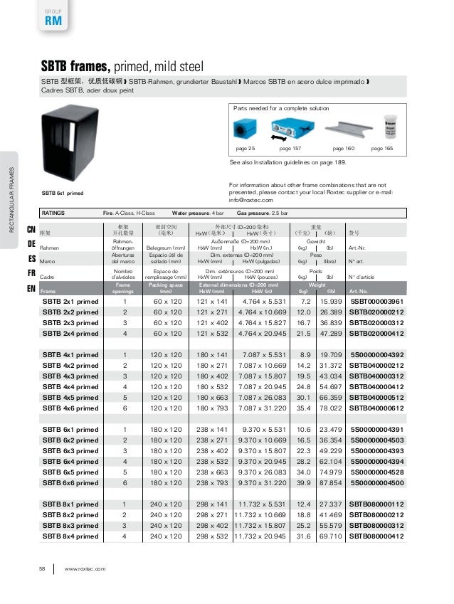 4x1 Roxtec Frames Roxtec Frames Catalog | Ex PRODUCT CATALOGUE – CWSC