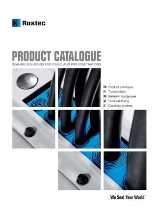 SEALING SOLUTIONS FOR CABLE AND PIPE PENETRATIONS
We Seal Your World™
EN Product catalogue
SE
RU
FI
IT
Tuoteluettelo
Produktkatalog
Catalogo prodotti
Tel: +44 (0)191 490 1547
Fax: +44 (0)191 477 5371
Email: northernsales@thorneandderrick.co.uk
Website: www.cablejoints.co.uk
www.thorneanderrick.co.uk
 