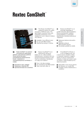 Sealing Rör Roxtec Sealing Solutions For Cable & Pipe Penetrations - Cable & Pipe ...