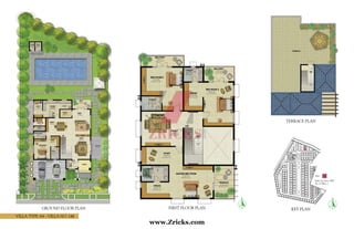 Villa Type A4 - Villa No. 146
First Floor Plan
Terrace Plan
Key PlanGround Floor Plan
Built Up Area: 5497
No of Villas: 1
Type – A4
www.Zricks.com
 