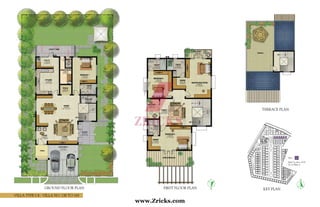 Villa Type C4 - Villa No. 138 to 143
First Floor Planground Floor Plan
Terrace Plan
Key Plan
Built Up Area: 4729
No of Villas: 6
Type – C4
www.Zricks.com
 