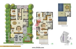 Villa Type C5 - Villa No. 36 to 47, 130
First Floor PlanGround Floor Plan
Terrace Plan
Key Plan
Built Up Area: 4745
No of Villas: 13
Type – C5
www.Zricks.com
 