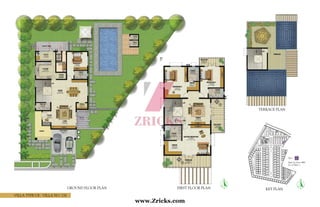 Villa Type C8 - Villa No. 133
First Floor PlanGround Floor Plan
Terrace Plan
Key Plan
Built Up Area: 4960
No of Villas: 1
Type – C8
www.Zricks.com
 