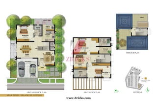 Villa Type E5 - Villa N0. 107, 115 to 120
First Floor PlanGround Floor Plan
Terrace Plan
Key Plan
Built Up Area: 2838
No of Villas: 7
Type – E5
www.Zricks.com
 