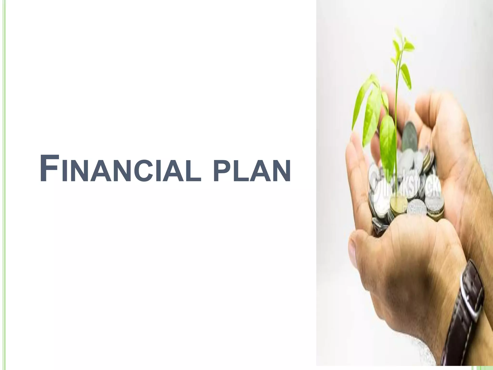 FINANCIAL PLAN
 