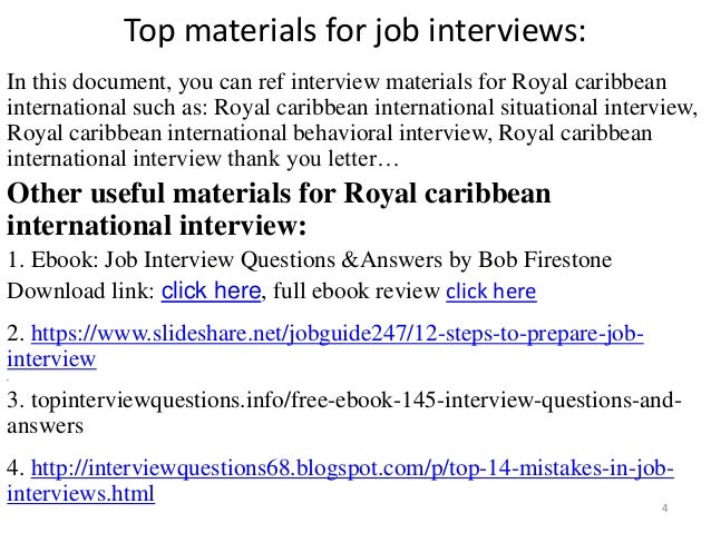 53 Royal Caribbean International Interview Questions And Answers Pdf