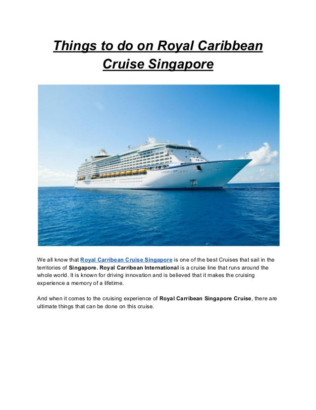 Royal Caribbean Shore Excursion Download : Cdc S New Cruise Guidelines