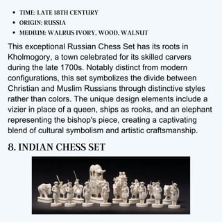 The Conventional Chess Sets from 1700 to the introduction of