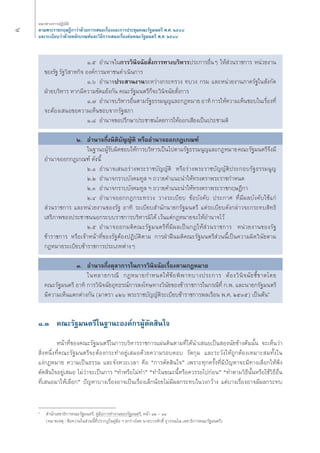 ·π«Σ“ß°“√ªØ‘∫—μ‘ 
μ“¡æ√–√“™°ƒ…Æ’°“«à“¥â«¬°“√‡ πÕ‡√◊ËÕß·≈–°“√ª√–™ÿ¡§≥–√—∞¡πμ√’ æ.». ÚıÙ¯ 
·≈–√–‡∫’¬∫«à“¥â«¬À≈—°‡°≥±å·≈–«‘Π’°“√‡ πÕ‡√◊ËÕßμàÕ§≥–√—∞¡πμ√’ æ.». ÚıÙ¯ 
Ò.ı Õ”π“®„π°“√«‘π‘®©—¬ —Ëß°“√Σ“ß∫√‘À“√ª√–°“√Õ◊ËπÊ „Àâ à«π√“™°“√ Àπà«¬ß“π 
¢Õß√—∞ √—∞«‘ “À°‘® Õß§å°“√¡À“™π¥”‡π‘π°“√ 
Ò.ˆ Õ”π“®ª√– “πß“π√–À«à“ß°√–Σ√«ß Σ∫«ß °√¡ ·≈–Àπà«¬ß“π¿“§√—∞„π —ß°—¥ 
ΩÉ“¬∫√‘À“√ À“°¡’§«“¡¢—¥·¬âß°—π §≥–√—∞¡πμ√’°Á®–«‘π‘®©—¬ —Ëß°“√ 
Ò.˜ Õ”π“®∫√‘À“√Õ◊Ëπμ“¡√—∞Π√√¡πŸ≠·≈–°ÆÀ¡“¬ Õ“Σ‘ °“√„Àâ§«“¡‡ÀÁπ™Õ∫„π‡√◊ËÕßΣ’Ë 
®–μâÕß‡ πÕ¢Õ§«“¡‡ÀÁπ™Õ∫®“°√—∞ ¿“ 
Ò.¯ Õ”π“®¢Õª√÷°…“ª√–™“™π‚¥¬°“√„ÀâÕÕ°‡ ’¬ß‡ªìπª√–™“¡μ‘ 
Ú. Õ”π“®°÷Ëßπ‘μ‘∫—≠≠—μ‘ À√◊ÕÕ”π“®ÕÕ°°Æ‡°≥±å 
„π∞“π–ºŸâ√—∫º‘¥™Õ∫„Àâ°“√∫√‘À“√‡ªìπ‰ªμ“¡√—∞Π√√¡πŸ≠·≈–°ÆÀ¡“¬ §≥–√—∞¡πμ√’®÷ß¡’ 
Õ”π“®ÕÕ°°Æ‡°≥±å ¥—ßπ’È 
Ú.Ò Õ”π“®‡ πÕ√à“ßæ√–√“™∫—≠≠—μ‘ À√◊Õ√à“ßæ√–√“™∫—≠≠—μ‘ª√–°Õ∫√—∞Π√√¡πŸ≠ 
Ú.Ú Õ”π“®°√“∫∫—ß§¡ΣŸ≈ oe ∂«“¬§”·π–π”„ÀâΣ√ßμ√“æ√–√“™°”Àπ¥ 
Ú.Û Õ”π“®°√“∫∫—ß§¡ΣŸ≈ oe ∂«“¬§”·π–π”„ÀâΣ√ßμ√“æ√–√“™°ƒ…Æ’°“ 
Ú.Ù Õ”π“®ÕÕ°°Æ°√–Σ√«ß «“ß√–‡∫’¬∫ ¢âÕ∫—ß§—∫ ª√–°“» Σ’Ë¡’º≈∫—ß§—∫„™â·°à 
à«π√“™°“√ ·≈–Àπà«¬ß“π¢Õß√—∞ Õ“Σ‘ √–‡∫’¬∫ ”π—°π“¬°√—∞¡πμ√’ ·μà√–‡∫’¬∫¥—ß°≈à“«®–°√–Σ∫ ‘ΣΠ‘ 
‡ √’¿“æ¢Õßª√–™“™ππÕ°√–∫∫√“™°“√∫√‘À“√¡‘‰¥â ‡«âπ·μà°ÆÀ¡“¬®–„ÀâÕ”π“®‰«â 
Ú.ı Õ”π“®ÕÕ°¡μ‘§≥–√—∞¡πμ√’Σ’Ë¡’º≈‡ªìπ°Æ„Àâ à«π√“™°“√ Àπà«¬ß“π¢Õß√—∞ 
¢â“√“™°“√ À√◊Õ‡®â“Àπâ“Σ’Ë¢Õß√—∞μâÕßªØ‘∫—μ‘μ“¡ °“√ΩÉ“Ωóπ¡μ‘§≥–√—∞¡πμ√’ à«ππ’È‡ªìπ§«“¡º‘¥«‘π—¬μ“¡ 
°ÆÀ¡“¬√–‡∫’¬∫¢â“√“™°“√ª√–‡¿Σμà“ßÊ 
Û. Õ”π“®°÷Ëßμÿ≈“°“√„π°“√«‘π‘®©—¬‡√◊ËÕßμ“¡°ÆÀ¡“¬ 
„πÀ≈“¬°√≥’ °ÆÀ¡“¬°”Àπ¥„Àâ¢âÕæ‘æ“Σ∫“ßª√–°“√ μâÕß«‘π‘®©—¬™’È¢“¥‚¥¬ 
§≥–√—∞¡πμ√’ Õ“Σ‘ °“√«‘π‘®©—¬ÕÿΣΠ√≥å°“√≈ß‚Σ…Σ“ß«‘π—¬¢Õß¢â“√“™°“√„π°√≥’Σ’Ë °.æ. ·≈–π“¬°√—∞¡πμ√’ 
¡’§«“¡‡ÀÁπ·μ°μà“ß°—π (¡“μ√“ ÒÚˆ æ√–√“™∫—≠≠—μ‘√–‡∫’¬∫¢â“√“™°“√æ≈‡√◊Õπ æ.». ÚıÛı) ‡ªìπμâπÛ 
Ò.Û §≥–√—∞¡πμ√’„π∞“π–Õß§å°√ºŸâμ—¥ ‘π„® 
Àπâ“Σ’Ë¢Õß§≥–√—∞¡πμ√’„π°“√∫√‘À“√√“™°“√·ºàπ¥‘πμ“¡Σ’Ë‰¥âπ”‡ πÕ‡ªìπ Õßπ—¬¢â“ßμâππ—Èπ ®–‡ÀÁπ«à“ 
‘ËßÀπ÷ËßΣ’Ë§≥–√—∞¡πμ√’®–μâÕß°√–Σ”Õ¬Ÿà‡ ¡Õ¥â«¬§«“¡√Õ∫§Õ∫ √—¥°ÿ¡ ·≈–√–«—ß„Àâ∂Ÿ°μâÕß‡À¡“– ¡Σ—Èß„π 
·ßà°ÆÀ¡“¬ §«“¡‡ªìπΠ√√¡ ·≈–®—ßÀ«–‡«≈“ §◊Õ ç°“√μ—¥ ‘π„®é ‡æ√“–Σÿ°§√—ÈßΣ’Ë¡’ªí≠À“®–¡’Σ“ß‡≈◊Õ°„Àâæ÷ß 
μ—¥ ‘π„®Õ¬Ÿà‡ ¡Õ ‰¡à«à“®–‡ªìπ°“√ çΣ”À√◊Õ‰¡àΣ”é çΣ”„π¢≥–π’ÈÀ√◊Õ§«√√Õ‰ª°àÕπé çΣ”μ“¡«‘Π’π—ÈπÀ√◊Õ„™â«‘Π’Õ◊Ëπ 
Σ’Ë‡ πÕ¡“„Àâ‡≈◊Õ°é ªí≠À“∫“ß‡√◊ËÕßÕ“®‡ªìπ‡√◊ËÕß‡≈Á°πâÕ¬‰¡à¡’º≈°√–Σ∫„π«ß°«â“ß ·μà∫“ß‡√◊ËÕßÕ“®¡’º≈°√–Σ∫ 
Ù 
Û ”π—°‡≈¢“Π‘°“√§≥–√—∞¡πμ√’, §Ÿà¡◊Õ°“√Σ”ß“π¢Õß√—∞¡πμ√’, Àπâ“ ÒÚ - ÒÙ 
(À¡“¬‡Àμÿ : ¢âÕ§«“¡„π à«ππ’ÈΣ’Ëª√“°Ø„π§Ÿà¡◊Õ oe ¬°√à“ß‚¥¬ π“¬∫«√»—°¥‘Ï Õÿ«√√≥‚≥ ‡≈¢“Π‘°“√§≥–√—∞¡πμ√’) 
 