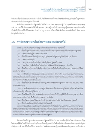 ÚÛ 
·π«Σ“ß°“√ªØ‘∫—μ‘ 
μ“¡æ√–√“™°ƒ…Æ’°“«à“¥â«¬°“√‡ πÕ‡√◊ËÕß·≈–°“√ª√–™ÿ¡§≥–√—∞¡πμ√’ æ.». ÚıÙ¯ 
·≈–√–‡∫’¬∫«à“¥â«¬À≈—°‡°≥±å·≈–«‘Π’°“√‡ πÕ‡√◊ËÕßμàÕ§≥–√—∞¡πμ√’ æ.». ÚıÙ¯ 
°“√‡ πÕ‡√◊ËÕßμàÕ§≥–√—∞¡πμ√’°Áμ“¡ ®÷ß‡√‘Ë¡μâπ¿“¬„μâ°μ‘°“„À¡àΣ’Ë°”Àπ¥‚¥¬æ√–√“™°ƒ…Æ’°“©∫—∫π’È ªí≠À“§«“¡ 
—∫ πÀ√◊Õ≈—°≈—Ëπ „π°“√ªØ‘∫—μ‘®÷ß‰¡à‡°‘¥¢÷Èπ 
§”®”°—¥§«“¡¢Õß§”«à“ ç√—∞¡πμ√’‡®â“ —ß°—¥é ·≈– çÀπà«¬ß“π¢Õß√—∞é „π«√√§Àπ÷Ëß·≈–«√√§ Õß¢Õß 
¡“μ√“ Û · ¥ß„Àâ‡ÀÁπ¢Õ∫‡¢μ°“√„™â∫—ß§—∫¢Õßæ√–√“™°ƒ…Æ’°“©∫—∫π’È«à“§√Õ∫§≈ÿ¡ºŸâ„¥·≈–Àπà«¬ß“πª√–‡¿Σ„¥ 
∫â“ß¥—ßΣ’Ë‰¥âÕΠ‘∫“¬‰«â·≈â«„πμÕπμâπ à«π§”«à“ ç°Æ°√–Σ√«ßé ‡ªìπ°“√„Àâ§”®”°—¥§«“¡¢Õß§”¥—ß°≈à“«Σ’ËÀ¡“¬√«¡ 
∂÷ß°ÆΣ’Ë‡√’¬°™◊ËÕμà“ßÊ 
Û.Ú °“√°”Àπ¥ª√–‡¿Σ‡√◊ËÕßΣ’Ë “¡“√∂‡ πÕ§≥–√—∞¡πμ√’‰¥â 
¡“μ√“ Ù °“√‡ πÕ‡√◊ËÕßμàÕ§≥–√—∞¡πμ√’„Àâ‡ πÕ‰¥â‡©æ“–‡√◊ËÕß¥—ßμàÕ‰ªπ’È 
(Ò) ‡√◊ËÕßΣ’Ë°ÆÀ¡“¬°”Àπ¥„Àâ‡ªìπÕ”π“®Àπâ“Σ’Ë¢Õß§≥–√—∞¡πμ√’À√◊Õ„ÀâμâÕß‡ πÕ§≥–√—∞¡πμ√’ 
(Ú) √à“ßæ√–√“™∫—≠≠—μ‘ √à“ßæ√–√“™°”Àπ¥ 
(Û) ‡√◊ËÕßΣ’ËμâÕß‡ πÕ„Àâ ¿“ºŸâ·Σπ√“…Æ√ «ÿ≤‘ ¿“ À√◊Õ√—∞ ¿“Õπÿ¡—μ‘À√◊Õ„Àâ§«“¡‡ÀÁπ™Õ∫ 
(Ù) √à“ßæ√–√“™°ƒ…Æ’°“ 
(ı) √à“ß°Æ°√–Σ√«ß‡°’Ë¬«°—∫π‚¬∫“¬ ”§—≠Σ’Ë§≥–√—∞¡πμ√’°”Àπ¥ 
(ˆ) √à“ß√–‡∫’¬∫ √à“ß¢âÕ∫—ß§—∫ À√◊Õ√à“ßª√–°“»Σ’Ë¡’º≈∫—ß§—∫·°à à«π√“™°“√‚¥¬Σ—Ë«‰ª 
(˜) ‡√◊ËÕßΣ’Ë‡°’Ë¬«°—∫§«“¡ —¡æ—πΠå√–À«à“ßª√–‡Σ»À√◊ÕΣ’Ë‡°’Ë¬«°—∫Õß§å°“√√–À«à“ßª√–‡Σ»Σ’Ë¡’º≈ 
ºŸ°æ—π√—∞∫“≈‰Σ¬ 
(¯) °“√√‘‡√‘Ë¡‚§√ß°“√≈ßΣÿπ¢π“¥„À≠à¢Õß à«π√“™°“√ √—∞«‘ “À°‘® Õß§å°“√¡À“™π À√◊ÕÀπà«¬ß“π 
Õ◊Ëπ¢Õß√—∞ Σ’Ë¡’«ß‡ß‘πμ“¡Σ’Ë§≥–√—∞¡πμ√’°”Àπ¥ ‡«âπ·μà‚§√ß°“√≈ßΣÿπΣ’Ë°”Àπ¥„π·ºπß“πΣ’Ë§≥–√—∞¡πμ√’‰¥â¡’ 
¡μ‘Õπÿ¡—μ‘À√◊Õ‡ÀÁπ™Õ∫°—∫·ºπß“ππ—Èπ·≈â« 
(˘) ‡√◊ËÕßΣ’Ë¢ÕΣ∫Σ«πÀ√◊Õ¬°‡«âπ°“√ªØ‘∫—μ‘μ“¡¡μ‘¢Õß§≥–√—∞¡πμ√’ √–‡∫’¬∫ ¢âÕ∫—ß§—∫ À√◊Õ 
ª√–°“»μ“¡ (ˆ) 
(Ò) §«“¡‡ÀÁπ¢Õß§≥–°√√¡°“√°ƒ…Æ’°“Σ’Ë¡’≈—°…≥–‡ªìπ√–‡∫’¬∫ªØ‘∫—μ‘√“™°“√Σ—Ë«‰ª À√◊Õ®–¡’º≈ 
‡ªìπ·π«∫√√Σ—¥∞“π„π°“√ªØ‘∫—μ‘√“™°“√ 
(ÒÒ) ‡√◊ËÕßΣ’ËμâÕß„™âß∫ª√–¡“≥·ºàπ¥‘ππÕ°‡Àπ◊Õ®“°Σ’Ë‰¥â√—∫Õπÿ¡—μ‘‰«â·≈â«μ“¡°ÆÀ¡“¬«à“¥â«¬ 
ß∫ª√–¡“≥√“¬®à“¬ª√–®”ªïÀ√◊Õß∫ª√–¡“≥√“¬®à“¬‡æ‘Ë¡‡μ‘¡ 
(ÒÚ) ‡√◊ËÕßΣ’Ëπ“¬°√—∞¡πμ√’„π∞“π–À—«Àπâ“√—∞∫“≈π”‡ πÕÀ√◊Õ¡’§” —Ëß„Àâ‡ πÕ§≥–√—∞¡πμ√’ 
(ÒÛ) ‡√◊ËÕßΣ’Ë§≥–√—∞¡πμ√’¡’¡μ‘„Àâ‡ πÕ§≥–√—∞¡πμ√’ 
‡¡◊ËÕπ“¬°√—∞¡πμ√’·≈–§≥–√—∞¡πμ√’´÷Ëß‡ªìπºŸâÕÕ°§” —ËßÀ√◊Õ¡’¡μ‘μ“¡ (ÒÚ) À√◊Õ (ÒÛ) æâπ®“°μ”·Àπàß 
„Àâ ”π—°‡≈¢“Π‘°“√§≥–√—∞¡πμ√’√«∫√«¡§” —ËßÀ√◊Õ¡μ‘Σ’Ë¡’≈—°…≥–‡ªìπ°“√°”Àπ¥À≈—°‡°≥±å„π°“√‡ πÕ‡√◊ËÕß 
μàÕ§≥–√—∞¡πμ√’ ‡æ◊ËÕπ”‡ πÕ§≥–√—∞¡πμ√’Σ’Ë‡¢â“∫√‘À“√√“™°“√™ÿ¥„À¡àæ‘®“√≥“¬◊π¬—πÀ√◊Õ¬°‡≈‘°¿“¬„π 
“¡ ‘∫«—ππ—∫·μà«—πΣ’Ë§≥–√—∞¡πμ√’·∂≈ßπ‚¬∫“¬μàÕ√—∞ ¿“ 
Σ’Ëºà“π¡“‡√◊ËÕßΣ’Ë‡¢â“ Ÿà°“√æ‘®“√≥“¢Õß§≥–√—∞¡πμ√’¡’‡ªìπ®”π«π¡“° ‡©≈’Ë¬·≈â«ªï≈–‰¡àμË”°«à“ Û, ‡√◊ËÕß 
„π®”π«ππ’È¡’Σ—Èß‡√◊ËÕßΣ’Ë‡ªìπª√–‡¿Σ‡™‘ßπ‚¬∫“¬Σ’Ë§≥–√—∞¡πμ√’®”‡ªìπμâÕßμ—¥ ‘π„® ‡π◊ËÕß®“°¡’º≈°√–Σ∫μàÕªí≠À“ 
”§—≠¢Õß™“μ‘ ·≈–¡’Σ—Èß‡√◊ËÕßΣ’Ë‡ªìπ√“™°“√ª√–®”·μàμâÕß‡ πÕ§≥–√—∞¡πμ√’‡π◊ËÕß®“°¡’°ÆÀ¡“¬ √–‡∫’¬∫μà“ßÊ 
 