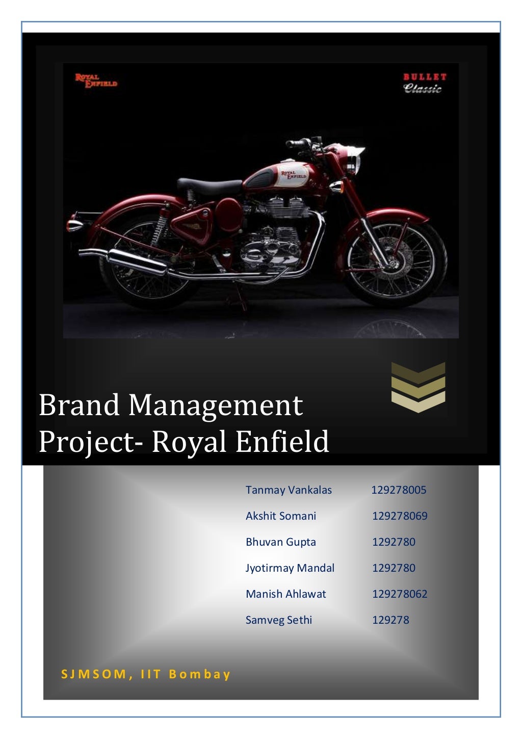 Brand Management Royal Enfield