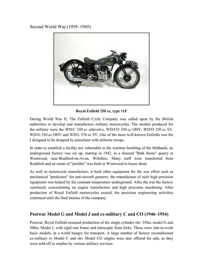 Royal Enfield project