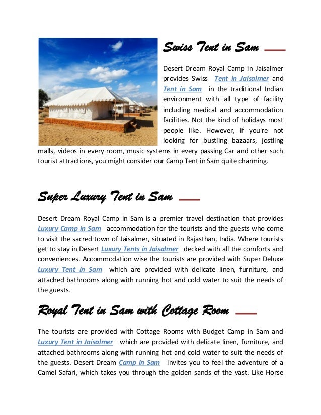 Best Jaisalmer Desert Campjaisalmerrajasthan Camps - 